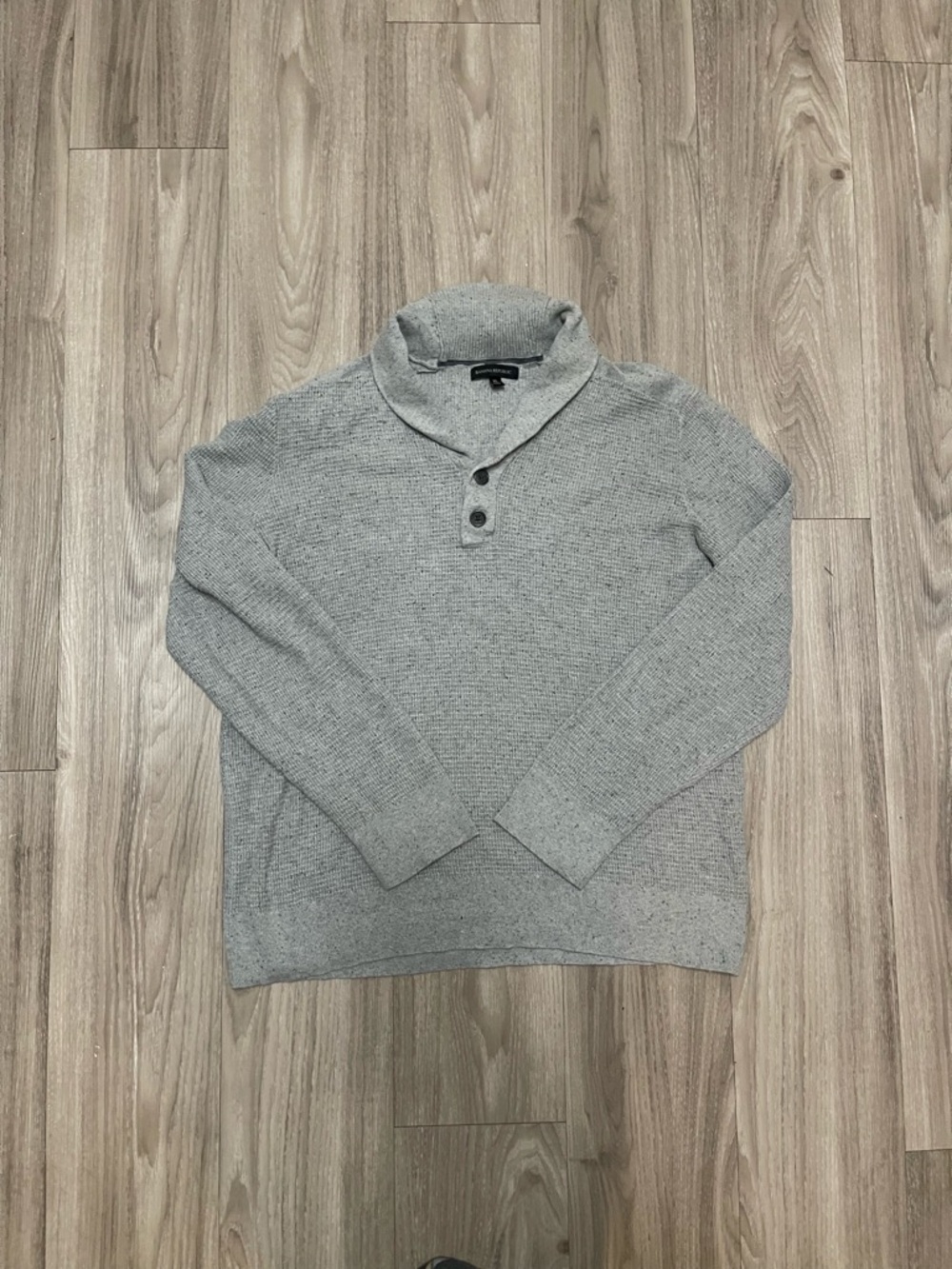 Banana Republic Light Gray Shawl Collar Turtleneck Sweater